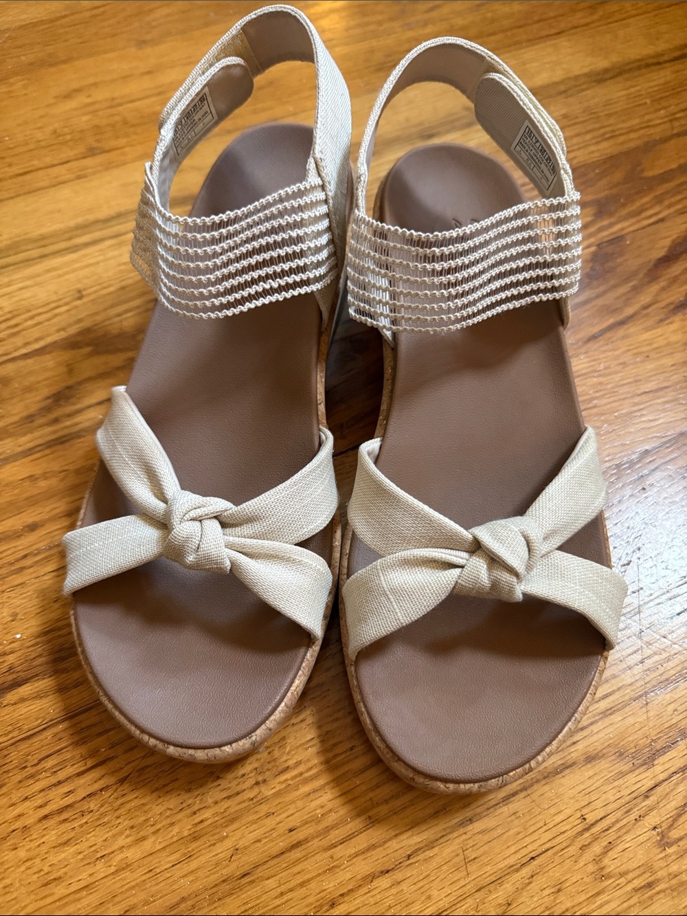 Skechers Cream Knot Slingback Sandals